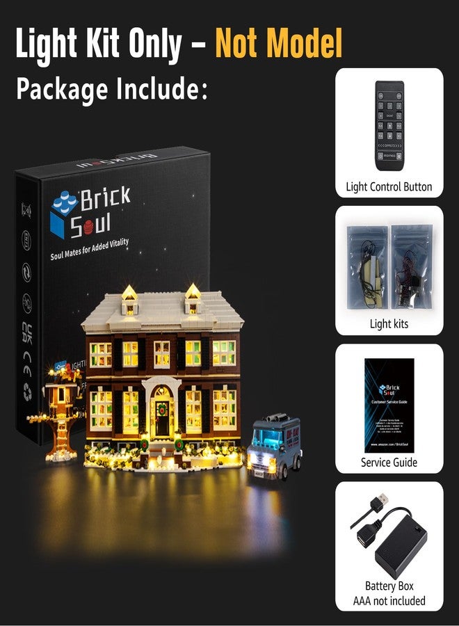 BrickSoul LED RC Light Kit Compatible with Lego Home Alone House 21330 Building Set, Upgrade RC Adjustable Lighting Mode Accessories for Lego Fans, Not Included 21330 Model - Image 2